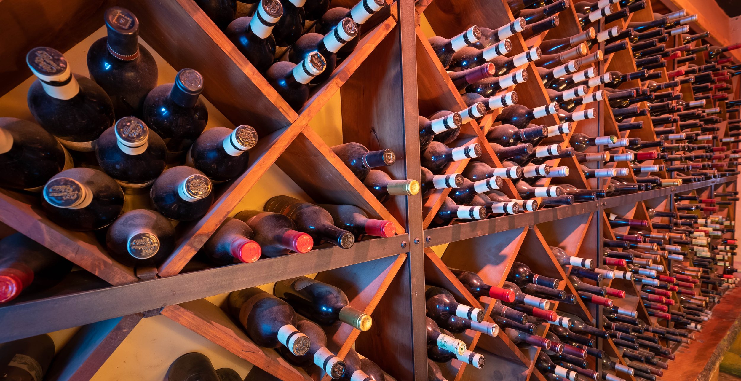 Wine wall at Dick’s Hideaway